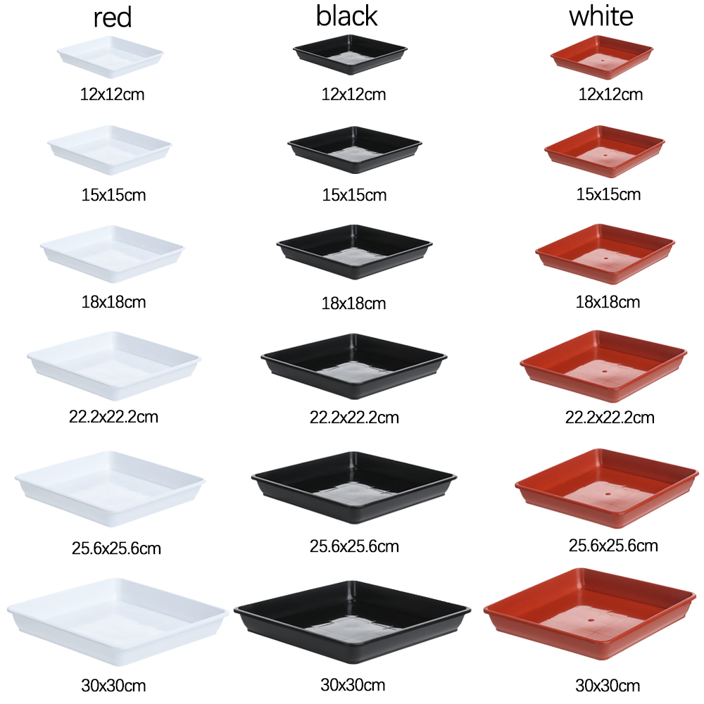 1Pcs Plastic Flower Pot Square - Drip Tray Saucer ulasan dan harga