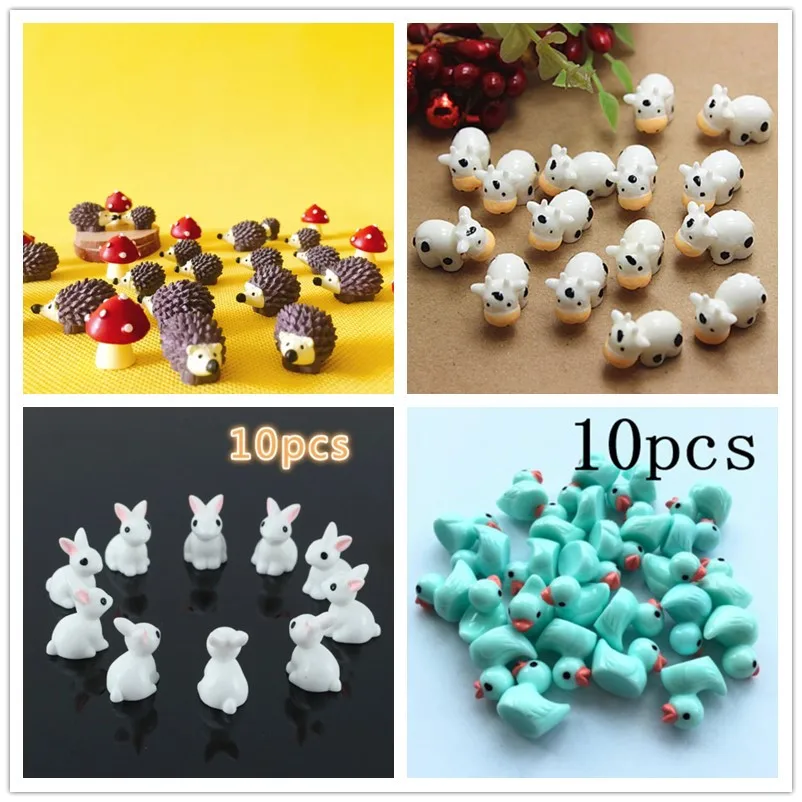 10Pcs/Hedgehog and Cows/Cute A - Bonsai Garden Art ulasan dan harga