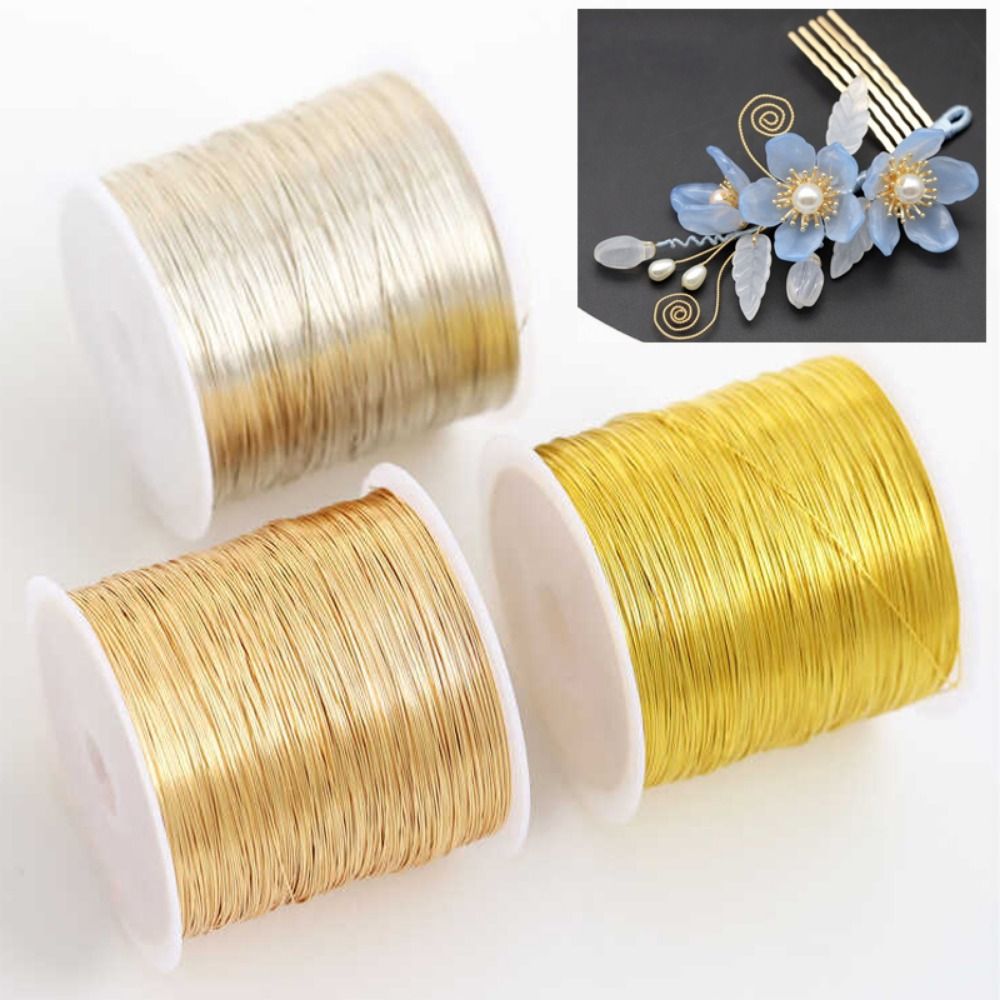 100m/roll Gold Plated Color Pr - Copper Wire Roll ulasan dan harga