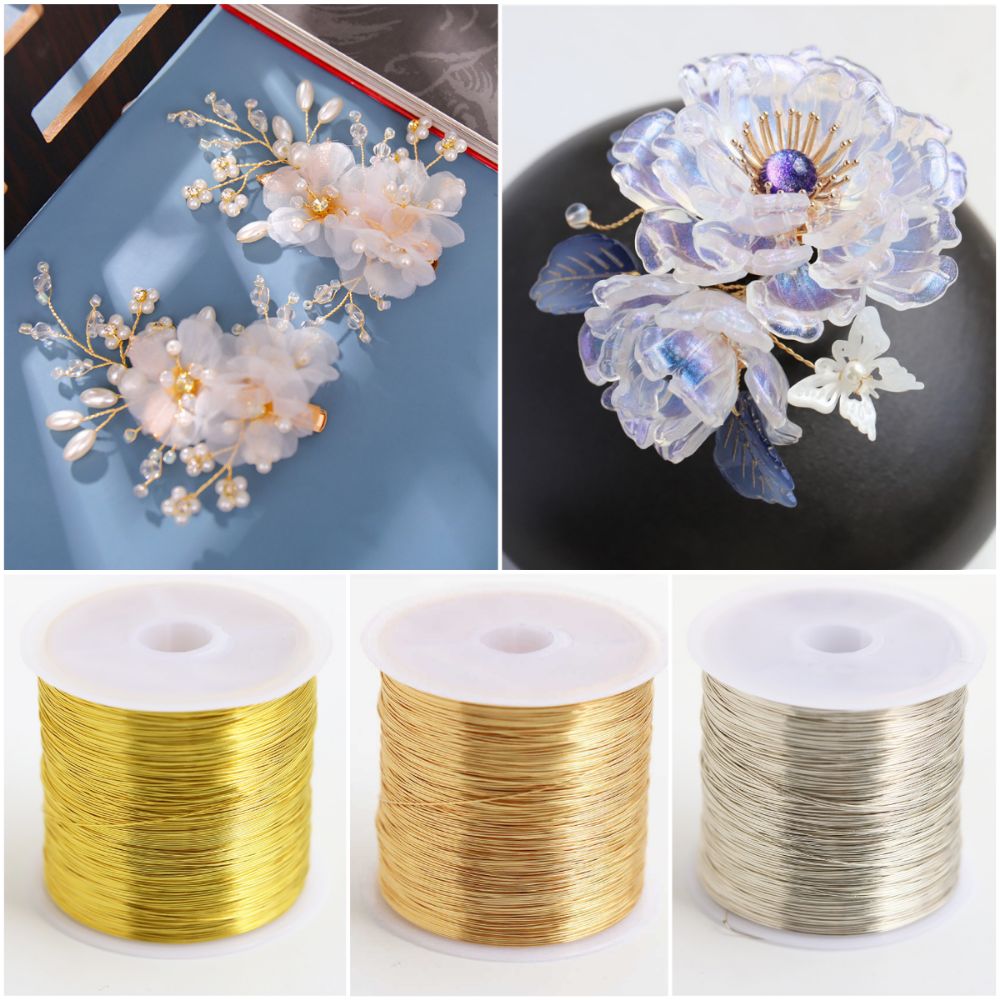 100m/roll Gold Plated Color Pr - Copper Wire Roll ulasan dan harga