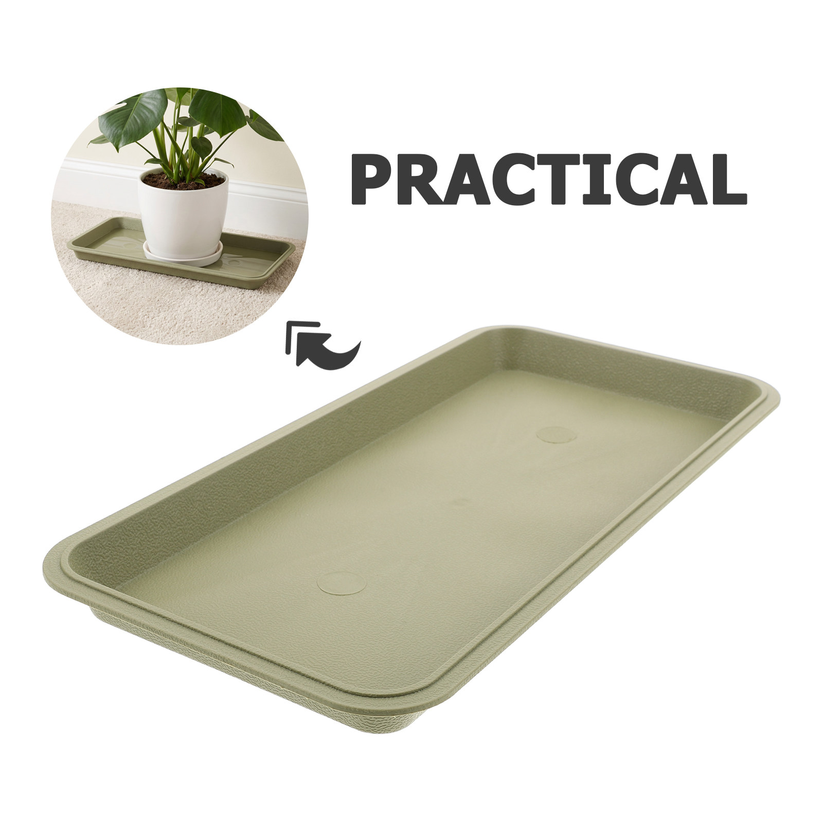 Rectangular Plastic Plant Tray - Drip Tray Saucer ulasan dan harga