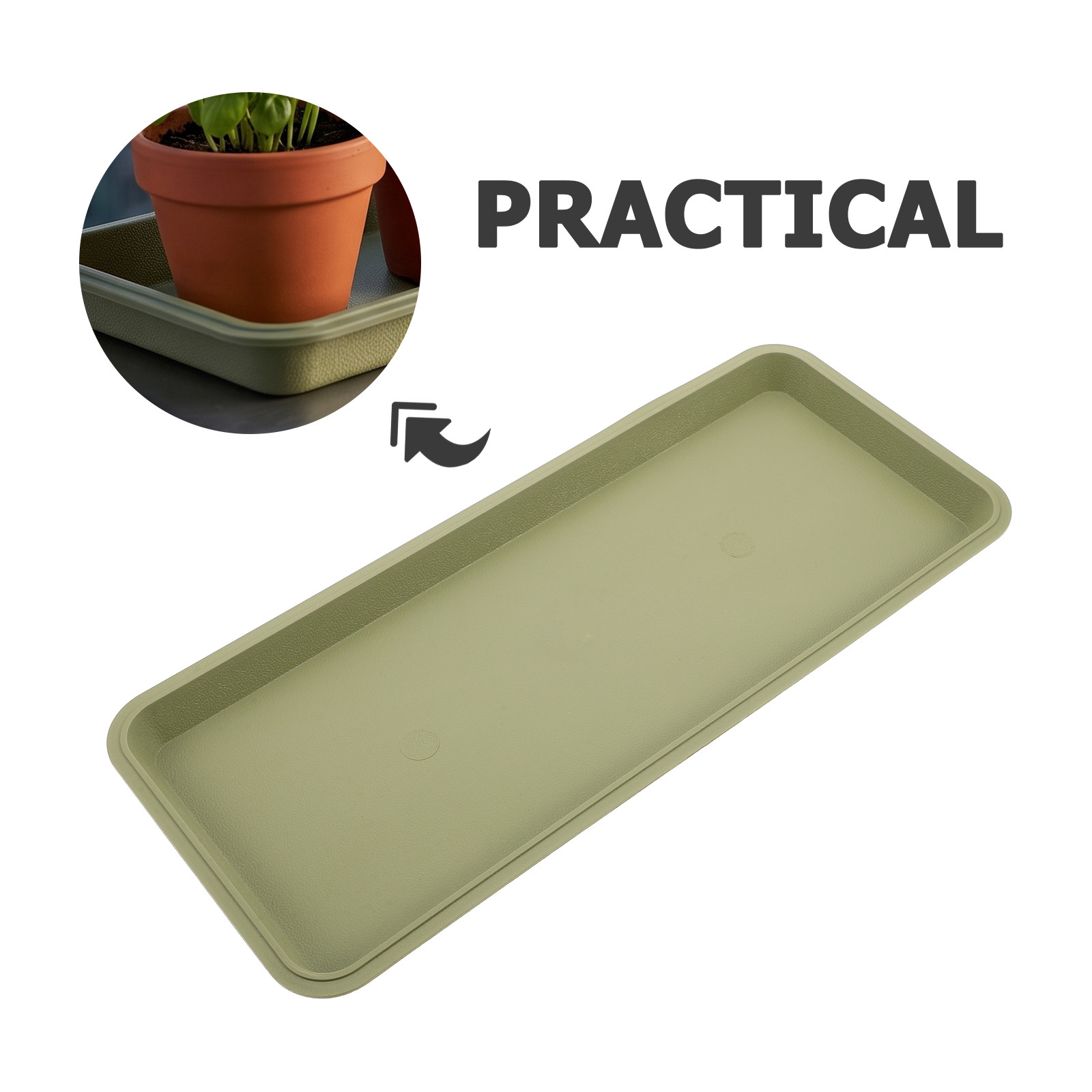 Rectangular Flower Pot Tray Pl - Drip Tray Saucer ulasan dan harga
