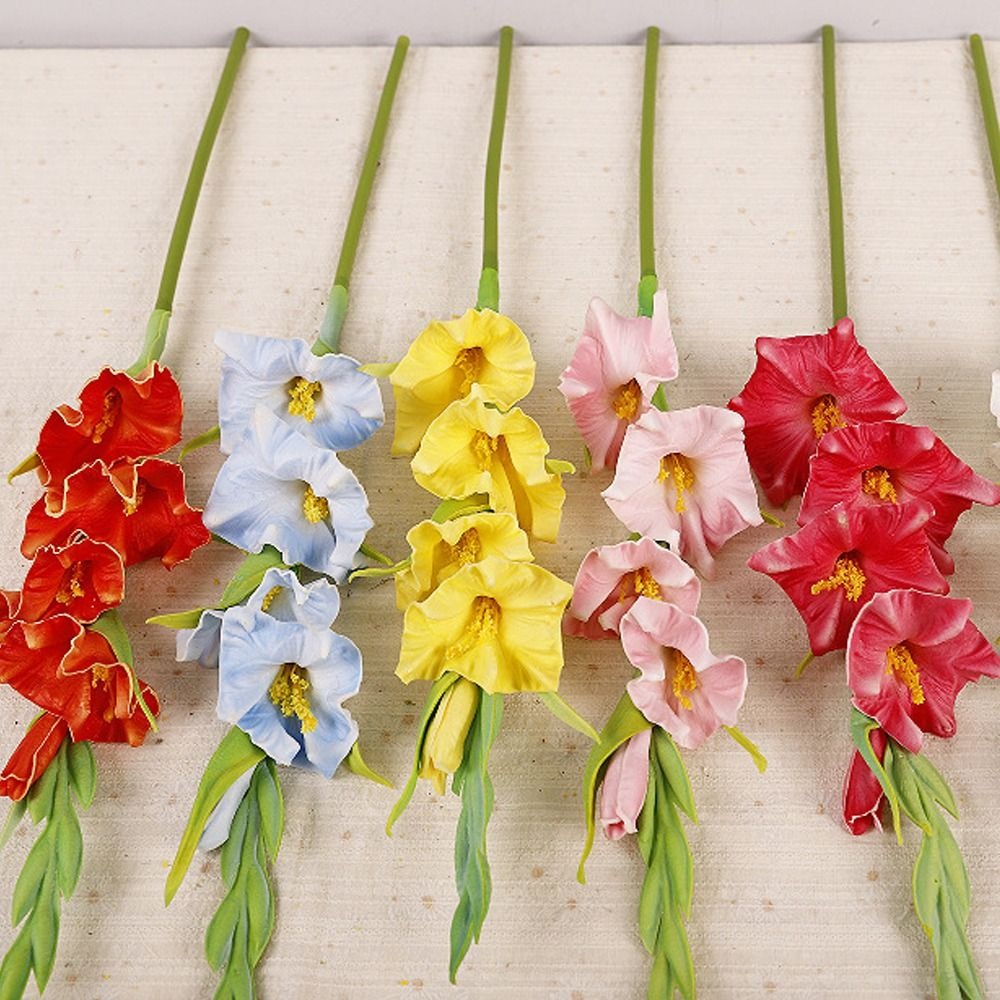 PU Artificial Gladiolus Branch - Bonsai Garden Art ulasan dan harga