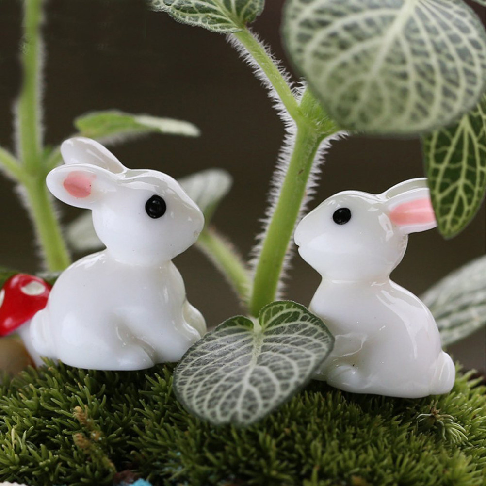 10Pcs Exquisite Mini Rabbits D - Bonsai Garden Landscape Design ulasan dan harga