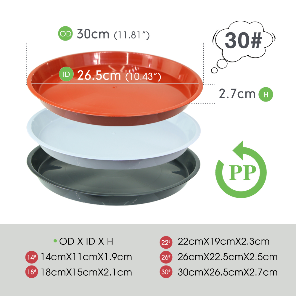 3-5PC Durable Plastic Plant Sa - Drip Tray Saucer ulasan dan harga