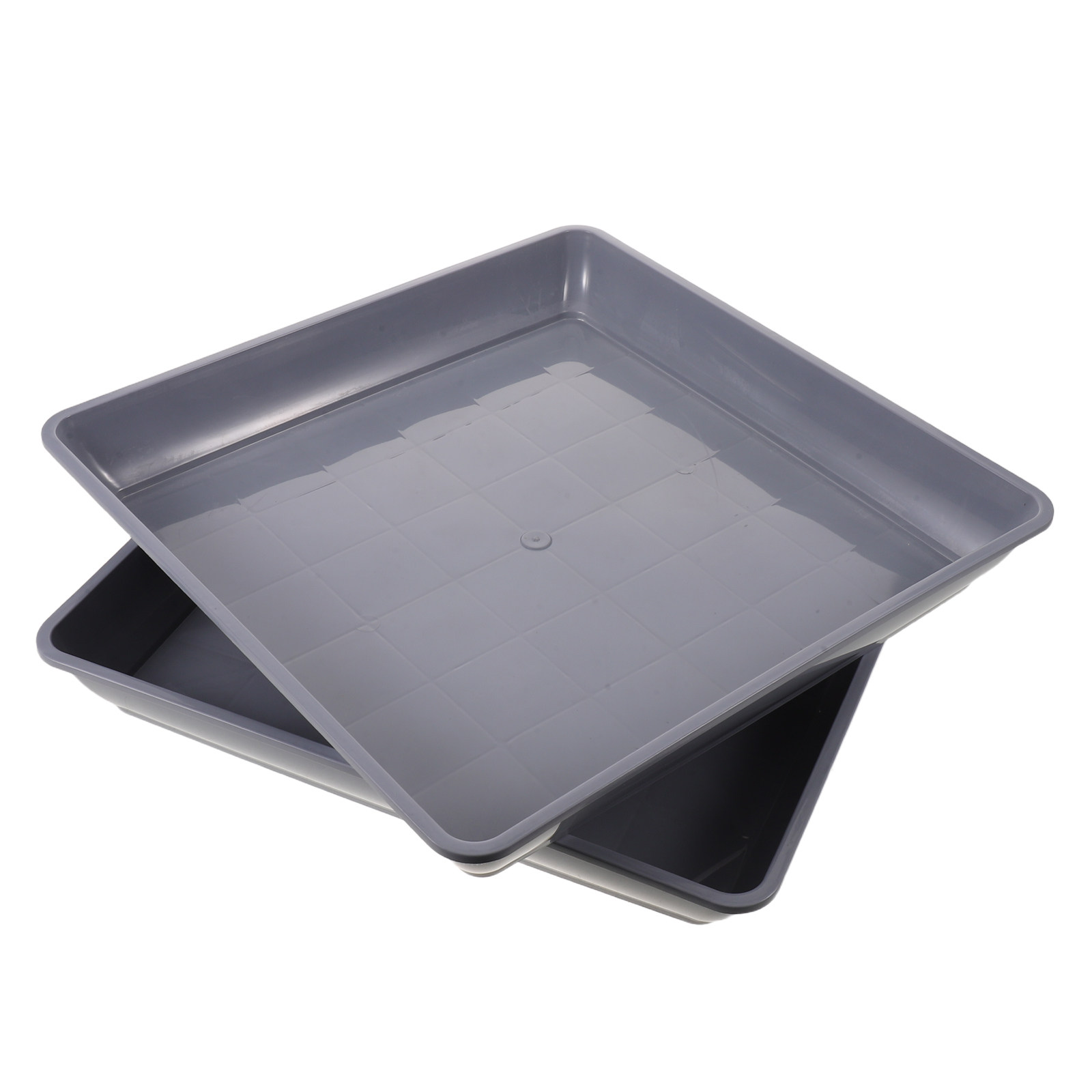 2Pcs Square Plastic Plant Pot  - Drip Tray Saucer ulasan dan harga