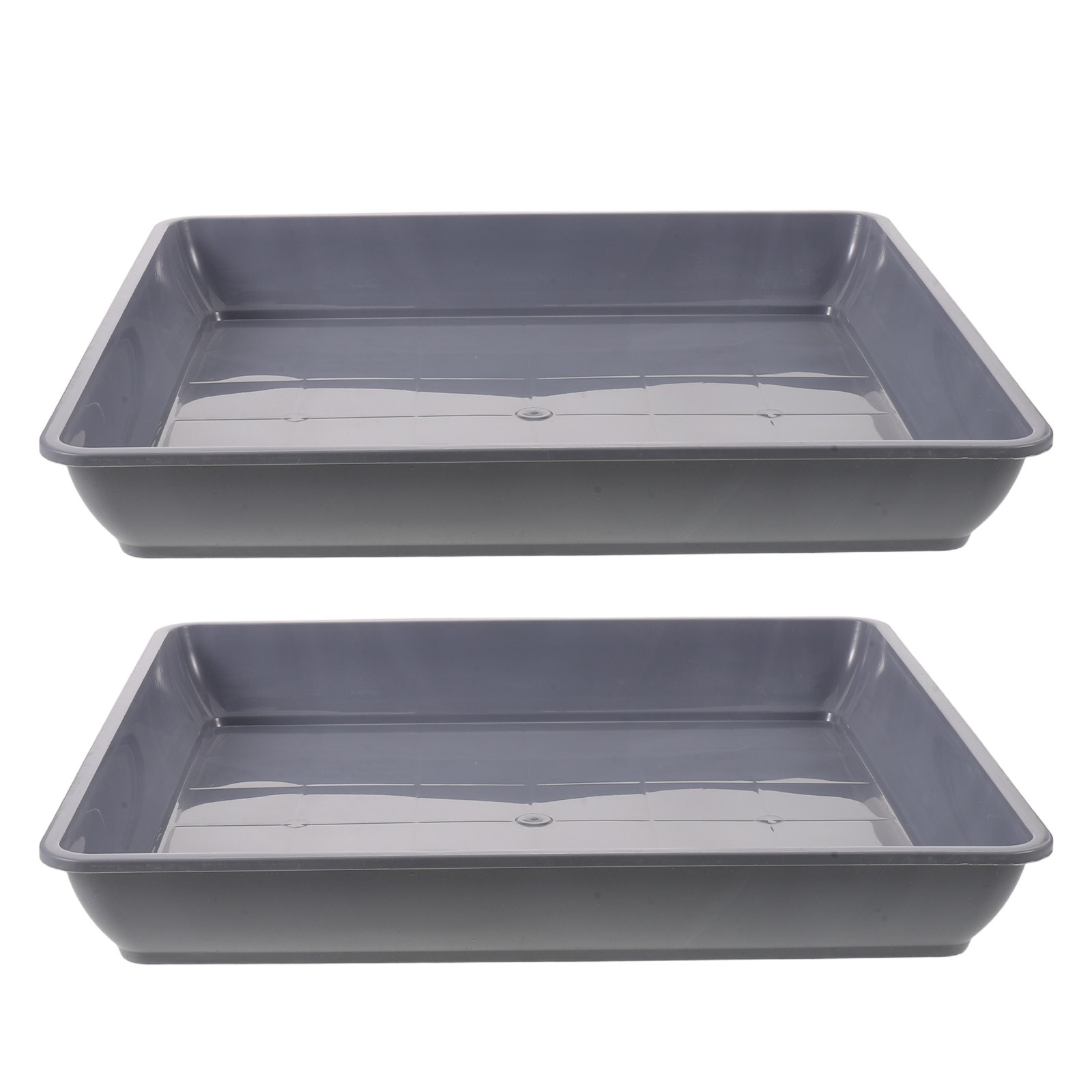 2Pcs Square Plastic Plant Pot  - Drip Tray Saucer ulasan dan harga