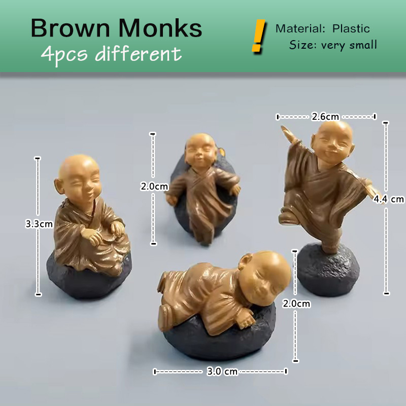 4pcs Chinese Kong Fu Monk Figu - Bonsai Garden Art ulasan dan harga