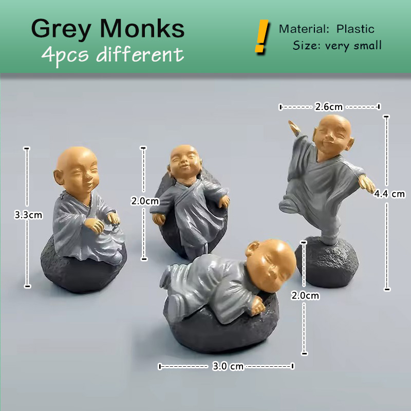 4pcs Chinese Kong Fu Monk Figu - Bonsai Garden Art ulasan dan harga