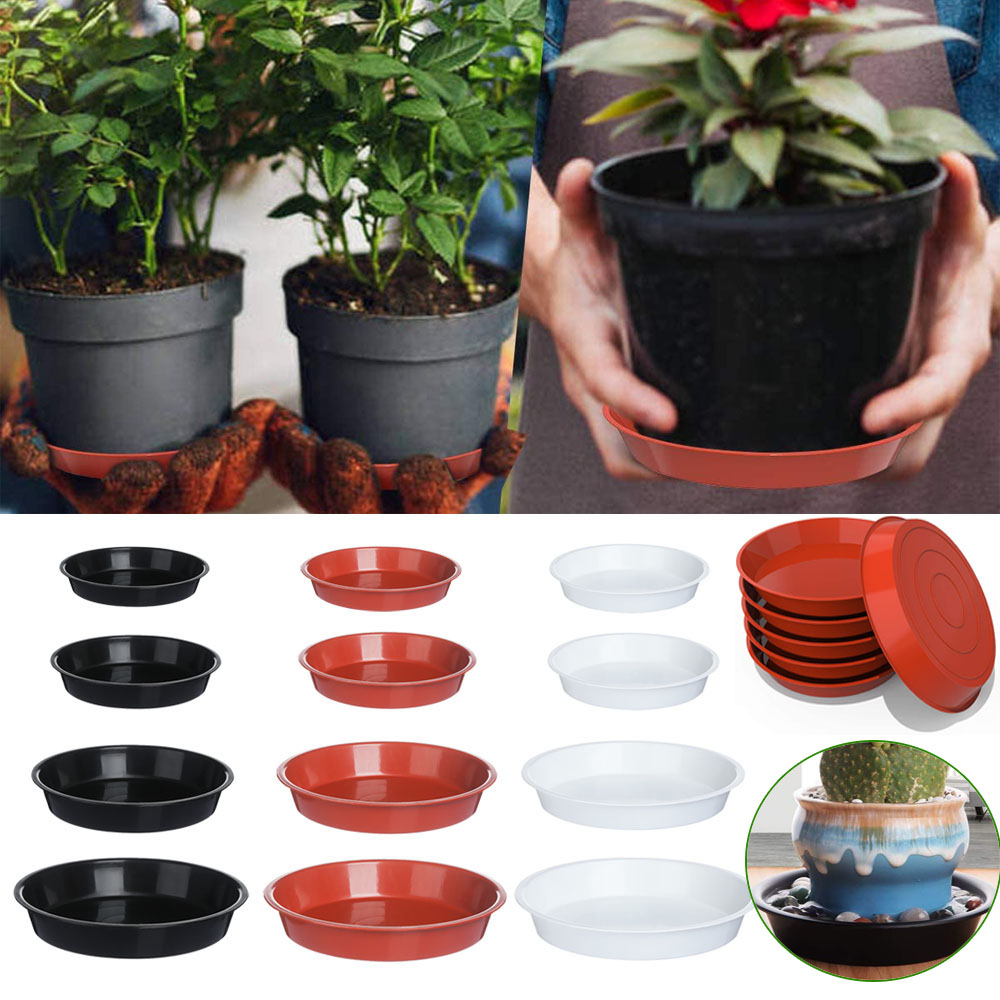 3Pcs Garden Round Flower Pot D - Drip Tray Saucer ulasan dan harga